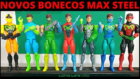 Novos Bonecos Max Steel Max Defensor Tóxico Max Steel Corredor de