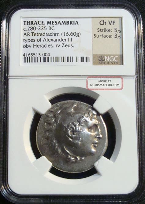 Ancient Greek Thrace Mesambria Ar Tetradrachm Circa Bc Ngc Ch Vf