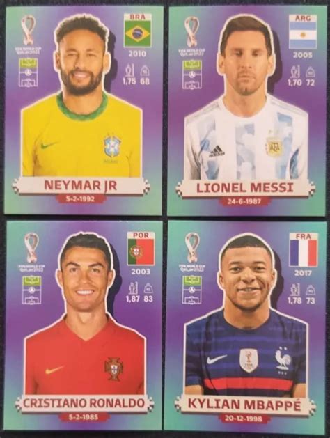 PANINI WM 2022 FIFA World Cup Qatar Sticker Lionel Messi Neymar Mbappe