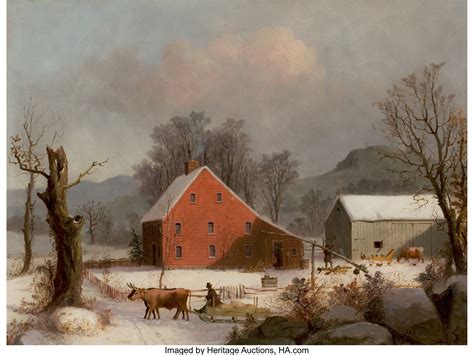 George Henry Durrie American 1820 1863 And Completed By George Lot