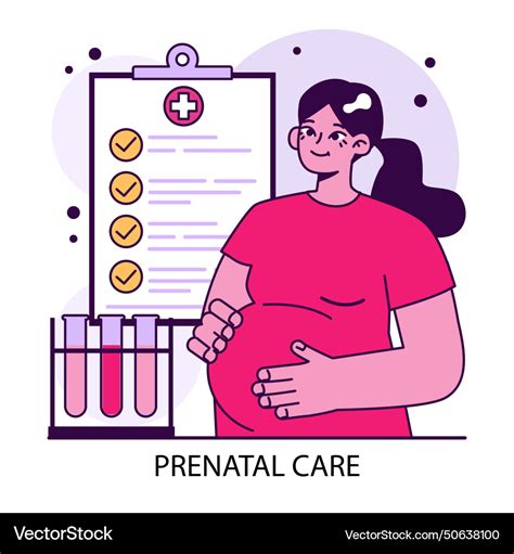 Prenatal Care Expectant Mother Healthcare Vector Image