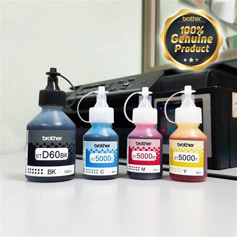 Brother BT 5000C M Y BT D60BK Set Of Original Brother Refill Bottle Dye