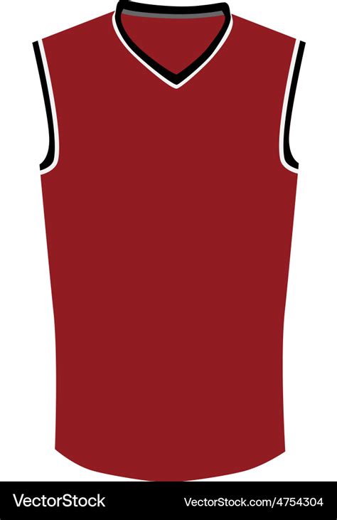 Red basketball jersey Royalty Free Vector Image