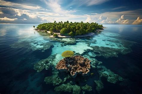 Premium Ai Image Paradise Island Landscape
