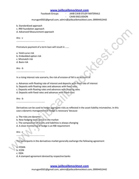 Caiib Bfm Sample Questions By Murugan For Nov Exams Pdf