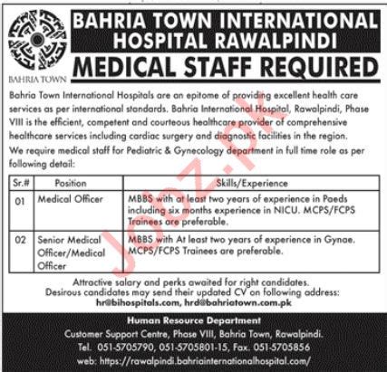 Bahria Town International Hospital Jobs In Rawalpindi Job