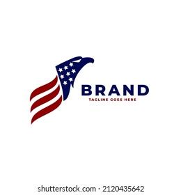 American Flag Eagle Logo Design Stock Illustration 2120435642 ...