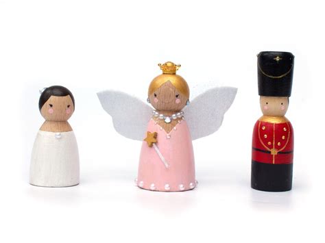 Christmas Nutcracker Peg Dolls, Nutcracker Ornament, Sugarplum Fairy ...