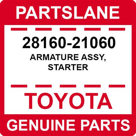 Toyota Oem Genuine Armature Assy Starter Ebay