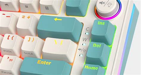 Amazon Guffercty Kred Percent Mechanical Keyboard With Knob Keys Wired Hot Swappable