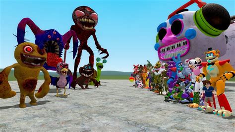 NIGHTMARE GARTEN OF BANBAN 2 VS ALL FNAF 1 9 SECURITY BREACH