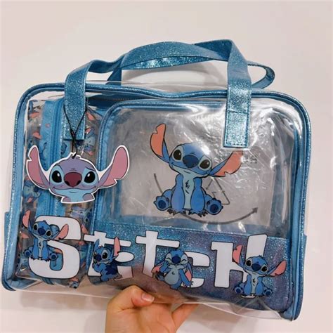 DISNEY LILO Stitch Set Of 3 Wash Bags Toiletries Bag Cosmetics