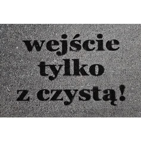 Szara Wycieraczka Wej Cie Tylko Z Czyst Wycieraczka Kolorowa