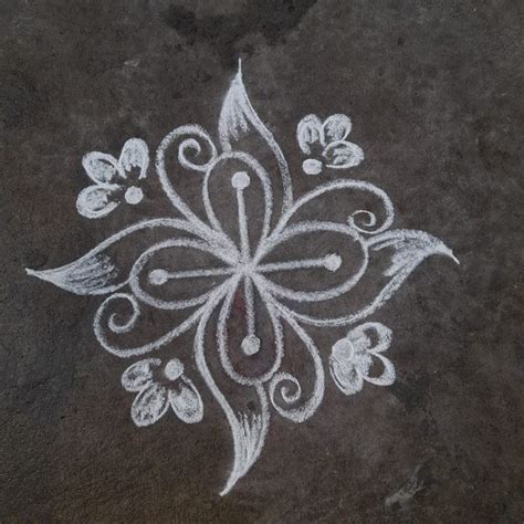 Easy Flower Rangoli Design