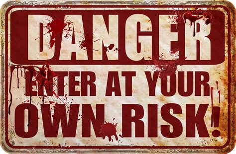 Amazon.com : Halloween Decorations Outdoor Scary Metal Sign Halloween