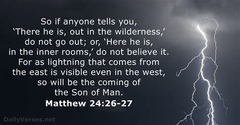 Matthew 2426 27 Bible Verse