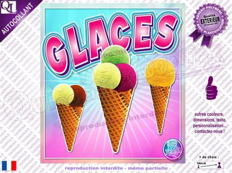 Autocollant Affiche Glaces Boules Loostick Quicom