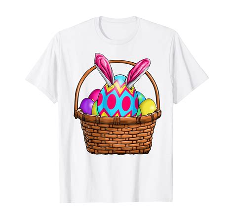 Easter Bunny Basket Eggs T Shirt Men Women Kids T