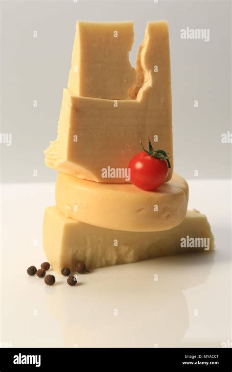 Different types of cheese slices Stock Photo - Alamy