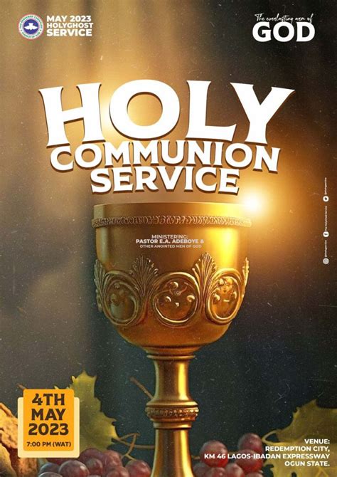 Live Video RCCG May 2023 Holy Communion Service Theme The