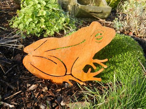 Rusty Metal Frog Garden T Rusty Metal Garden Decor Metal Frog