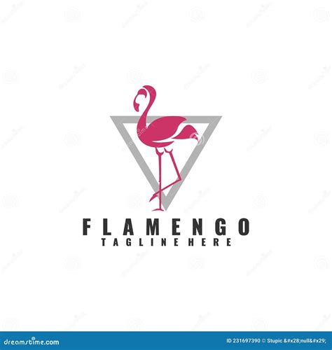 Flamingo Logo Template Vector Animal Logo Concept Vector Stock Vector