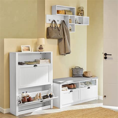 Sobuy fsr87 w meuble de rangement à chaussures armoire à chaussures