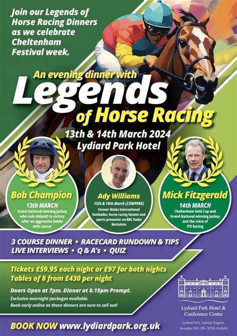 Horse Racing Legends To Visit Lydiard Park Hotel To Celebrate