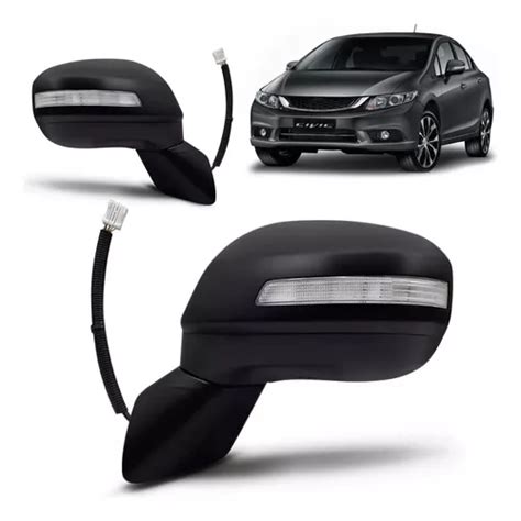 Par Retrovisor Civic 2012 2013 2014 A 2016 Eletrico C Pisca