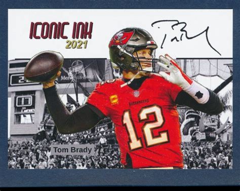 Tom BRADY: Facsimile Iconic Ink 2021 Autograph Novelty Card. FREE ...