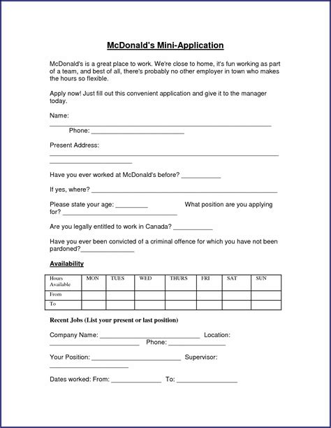 Mcdonalds Application Form Pdf Form Resume Examples Pv8xyex21j