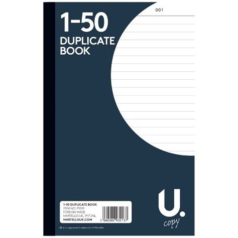 Invoice Duplicate Receipt Book Pad Numbered Page