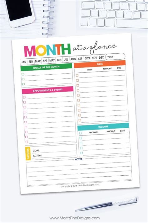 20+ Monthly Planner - Free Download Printable Calendar Templates ️