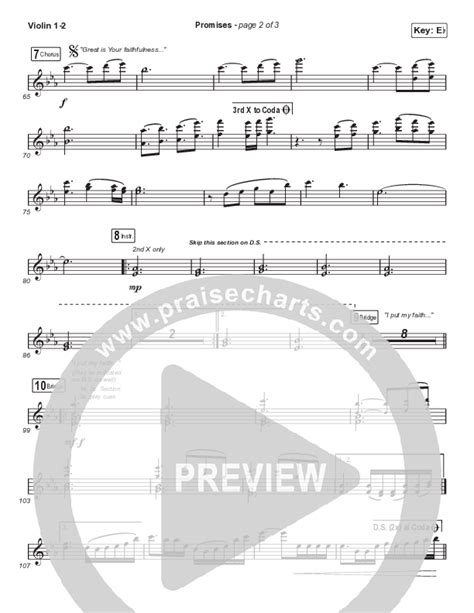 Promises Unison Part Choir Violin Sheet Music Pdf Maverick City