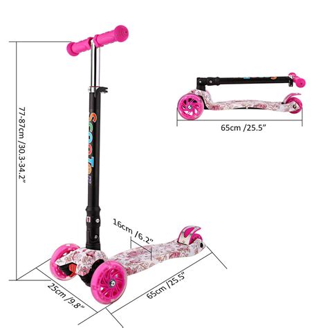 Trottinette Scooter Enfant Roues Lumineuse Hauteur R Glable En