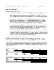 Chem Lab Report Docx Electrochemistry Galvanic Cells And The Brass