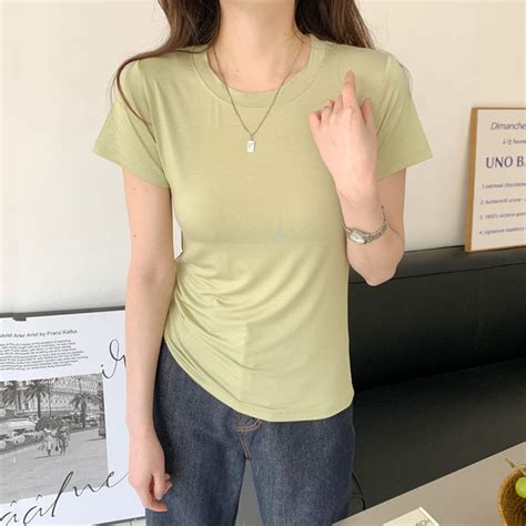 Short Sleeved T Shirt For Women Summer Modal Thin Outer Top Large