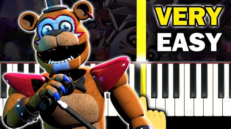 Fnaf Security Breach Opening Theme Very Easy Piano Tutorial Youtube