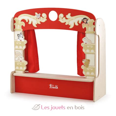 Petit théâtre de marionnettes pour enfant Sevi 88014 Théâtre en bois