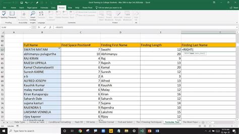 Excel Tutorial Advanced Excel Training Concatenate VLOOKUP Basics