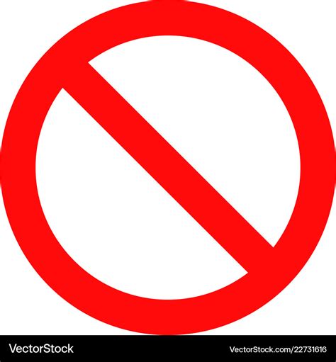 Forbidden Flat Icon Symbol Royalty Free Vector Image