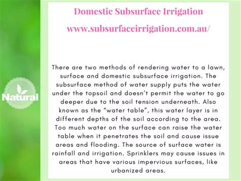 Subsurface Drip Irrigation Ppt