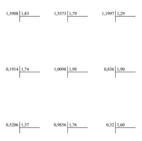 Divisiones Con Decimales Ejercicios