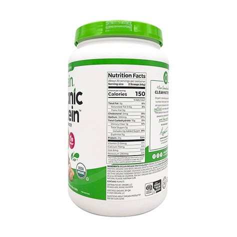 Organic Plant Based Protein Powder, 32.4 oz at Whole Foods Market