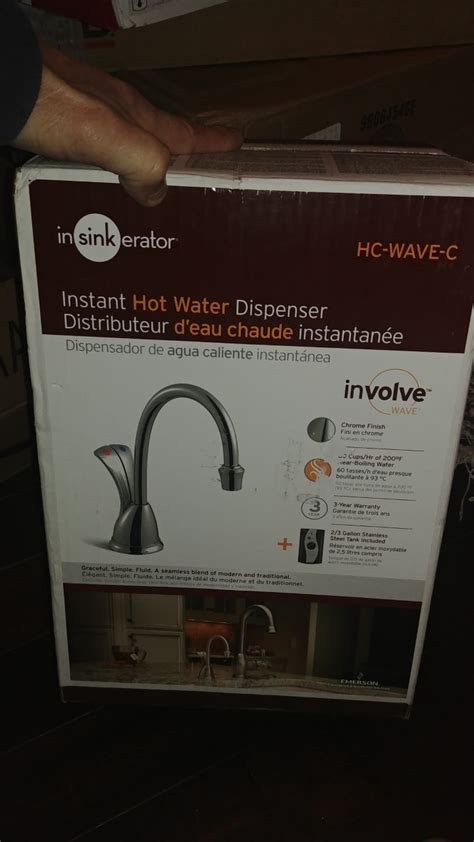 Insinkerator Hc Wavec Ss Involve Hc Wave Handle Instant Hot And Cold Water Dispenser System In