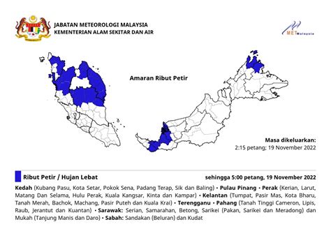 Ribut Petir Hujan Lebat Diramal Di Lapan Negeri Hingga 5 00 Petang Ini