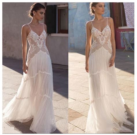 Lorie Wedding Dress Vestidos De Novia Spaghetti Straps Lace Sexy