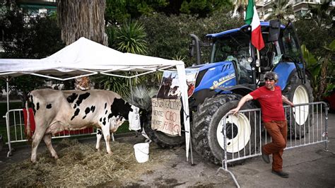 Trattori A Sanremo La Protesta Degli Agricoltori Durante Il Festival