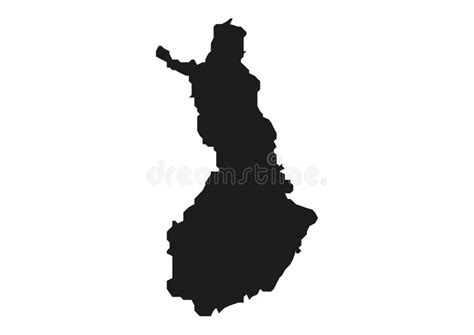 Silueta Del Vector Del Mapa Del Estado De Finlandia Ilustraci N Del