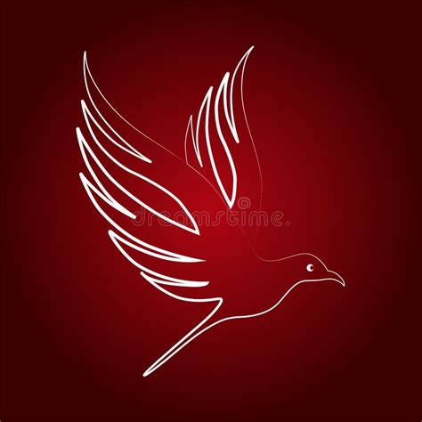 Bird Logo in Red Background Stock Vector - Illustration of clear ...